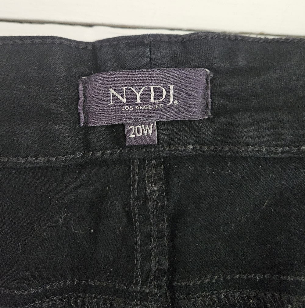 NYDJ Sheri Ankle Black Fringe Pants Womens Size 20W - Picture 11 of 14